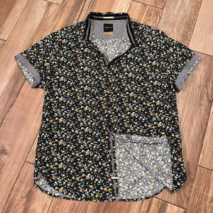Cactus Man Ricky Singh Floral Button Down Shirt Mens Size Large